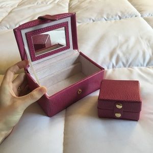 Pink Jewelry Carrier + Mini Traveler case